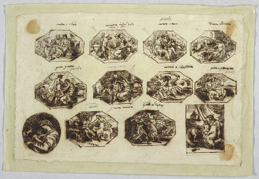 Ten Octagons with Mythological Figures