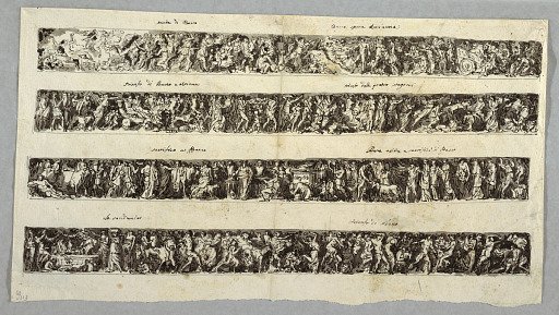 Birth of Bacchus; triumph of Bacchus and Arianna; Triumph of Silos
