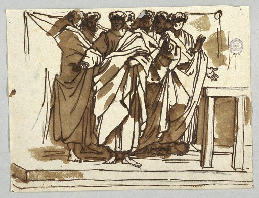 Apostles after Raphael's "Death of Ananias"