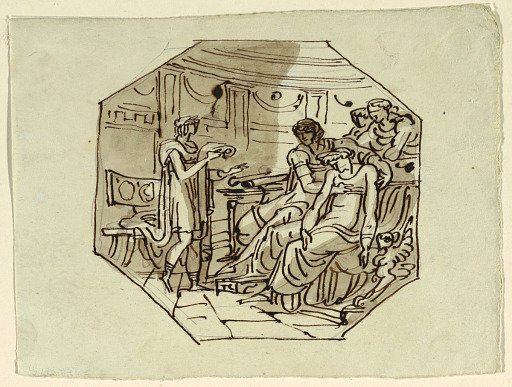 Virgil Reading the Eulogy of Marcellus to Lucretia and Augustus, Palazzo Cavina, Faenza
