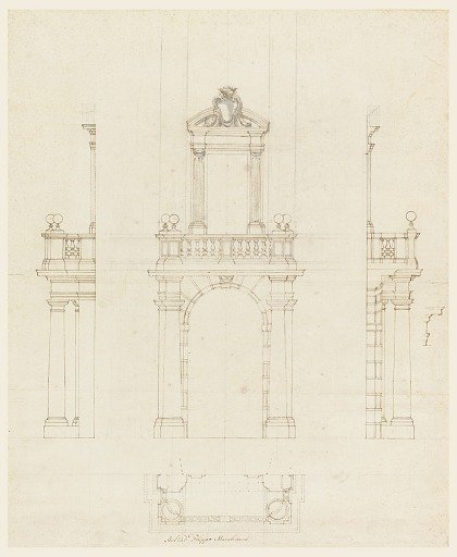 Door case and frame of a door