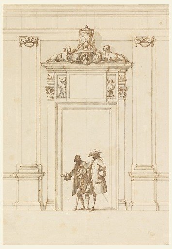 Design for the North Portal, Grand Gallery, Villa Albani, Rome, Italy