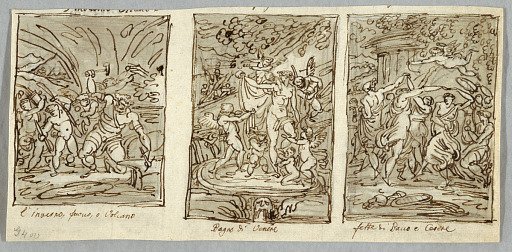 Winter, the Forge of the Vulcan, Spring, the Bath of Venus, Summer Feasts of Bacchus and Ceres