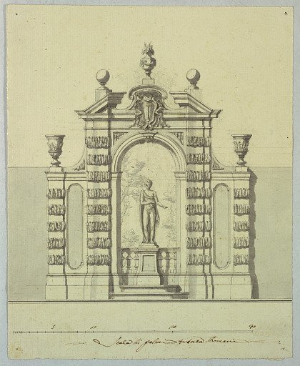 Design for Garden Architecture with Colonna Arms