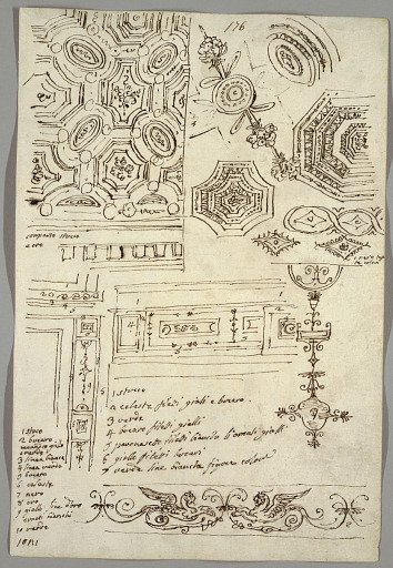 Decorative Motifs; Verso: Anatomical Studies