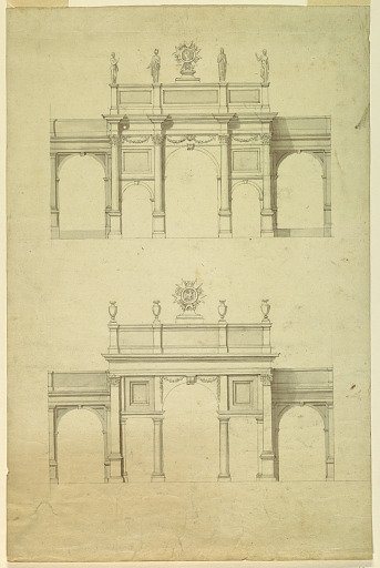 Elevations for Two Triumphal Arches in Honor of the Emperor Napoleon
