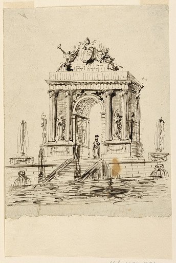 Design for a Fountain with the Coat-of-Arms of Pope Gregory XVI