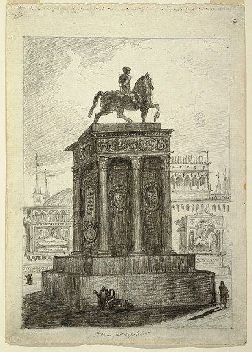 Venetian Architecture Capriccio with the Colleoni by Andrea Verrochio
