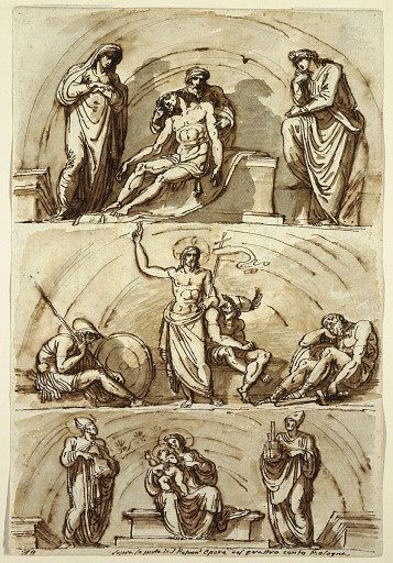 Studies after Lunettes by