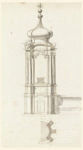 Project for a tabernacle for the exposition of the monstrance with alternative suggestions