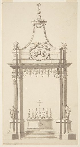 Baldacchino with Papal Ar