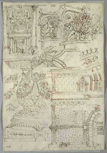 Decorative Study; Verso: Anatomical Study