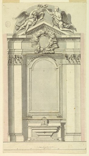The elevation of an altar with two alternative suggestions