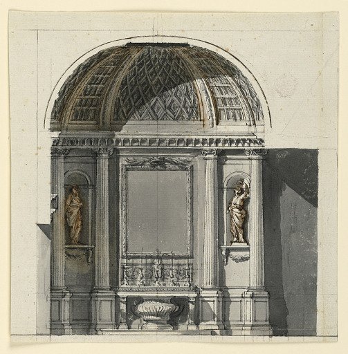Elevation of an altar in an apse