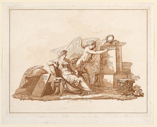 Etching with aquatint: Architecture