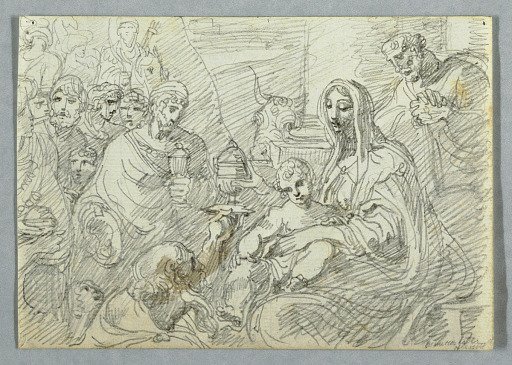 Adoration of the Magi study after Lodovico Carracci