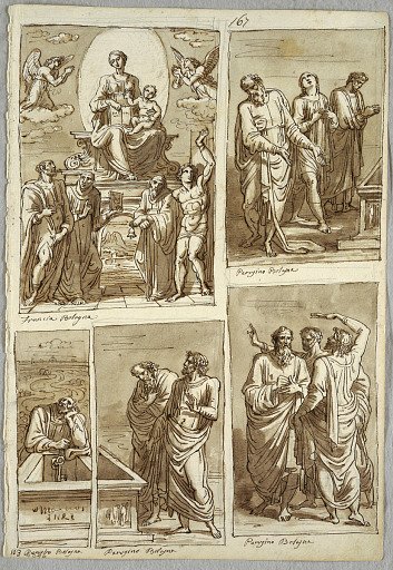 Four Studies of Works by Perugino and Francia