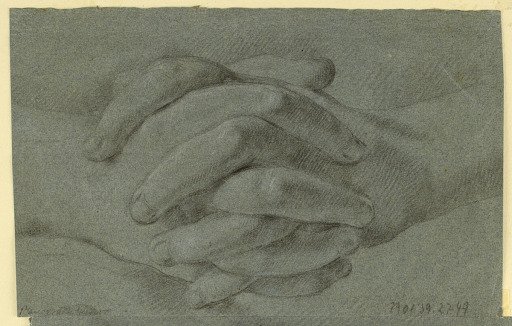 Drawing: A study of folded hands