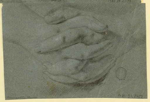 Drawing: A study for folded hands