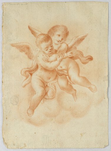 Winged Putti in Clouds