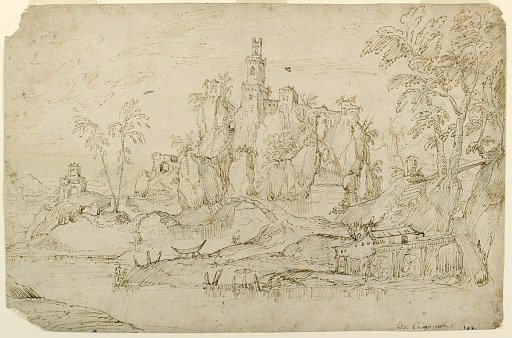 Fantasy Landscape with Watermill