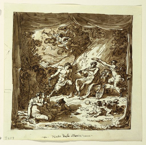 Design for Stage Curtain: Apollo and Marsyas, Palazzo Conti-Sinibaldi, Faenza