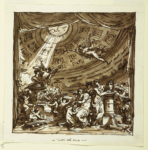 Design for Stage Curtain: Temple of Fame