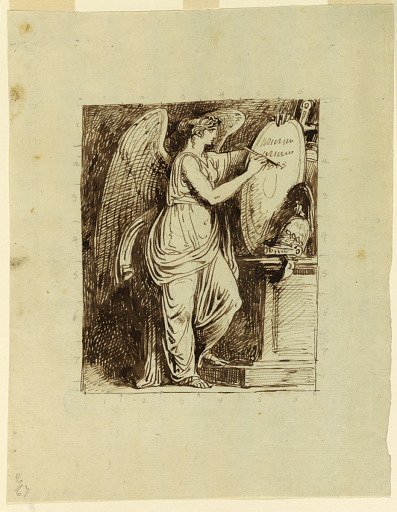 A Winged Victory Inscribing the Date 1805 on a Shield