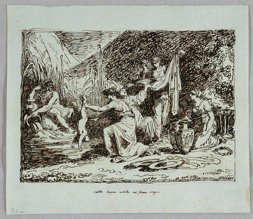 Thetis Plunges Achilles in River Styx