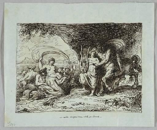 Achilles Taught by Centaur Chiron How to Play Lyre