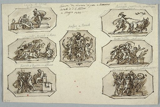 Romulus and Remus: Decorations for Reception Room, Aldini Villa, Montmorency