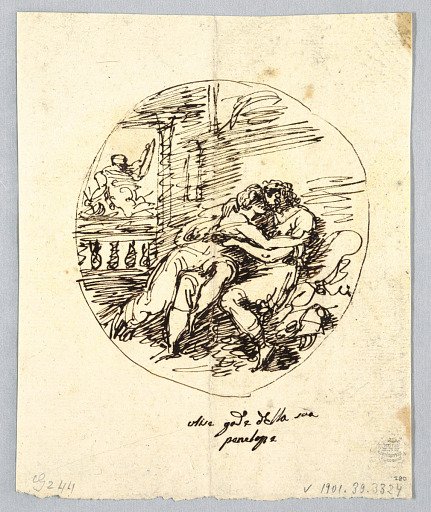 Ulysses and Penelope Embracing Each other