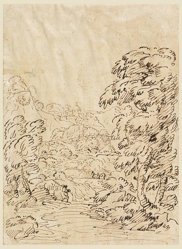 Road Leading to a Mountainous Town