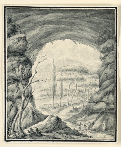 Figures on a Rocky Pass