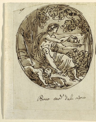 Bacchus, Design for Vaulted Ceiling, Sala dei Legislatori, Palazzo Conti-Sinibaldi, Faenza