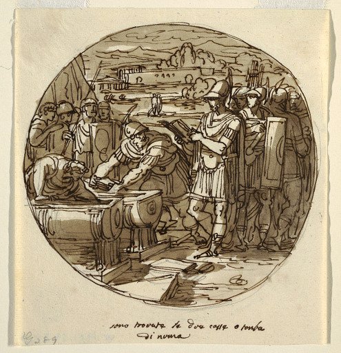 Retrieval of Books from the Tomb of Numa, Sala di Numa Pompilius, Palazzo Milzetti, Faenza