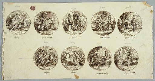 Nine Circular Compositions with Diety Subject Matter
