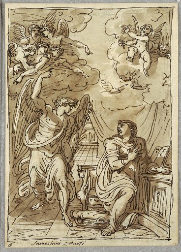 The Annunciation, Study after Orazio Samacchini, Forli