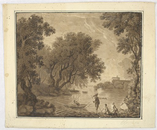 Fishermen in Landscape