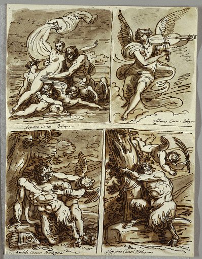 Glauco and Scylla, study after Agostino Carracci