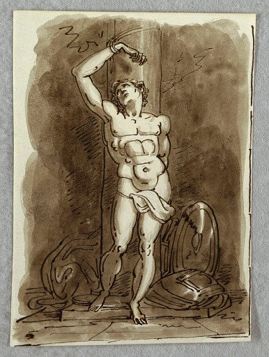 Saint Sebastian, Detail of Polyptich with the Virgin Enthroned, Study after Dosso Dossi
