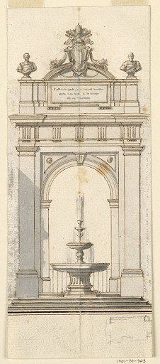 Design for a Fountain in the Garden of the Palazzo Quirinale, Rome, Italy