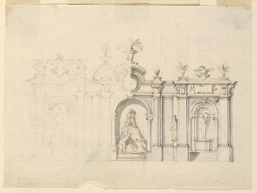 Colonnade with Fountain