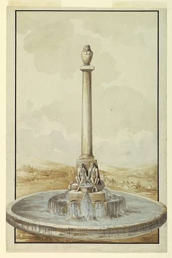Design for Fountain with Canopic Jar