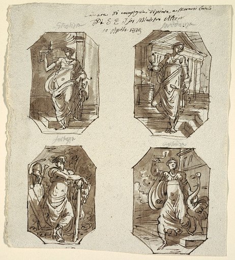 Four Allegories of Virtue, Villa Aldini, Montmorency, France