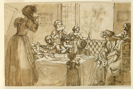 Family Eating Melon