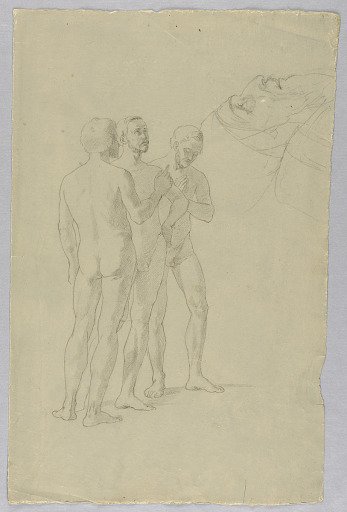 Group of Three Male Nudes