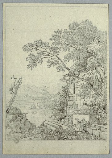 Figures with Ruins in a Landscape