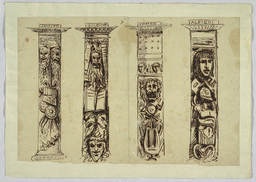 Four Columns to Italian Renaissance Writers