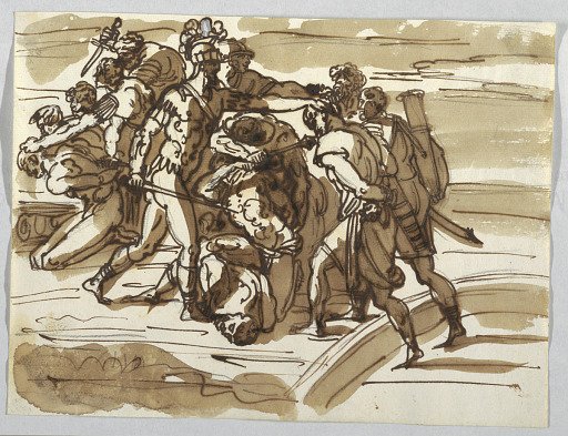 Two Groups Captives from the Victory of Leo IV over the Saracens